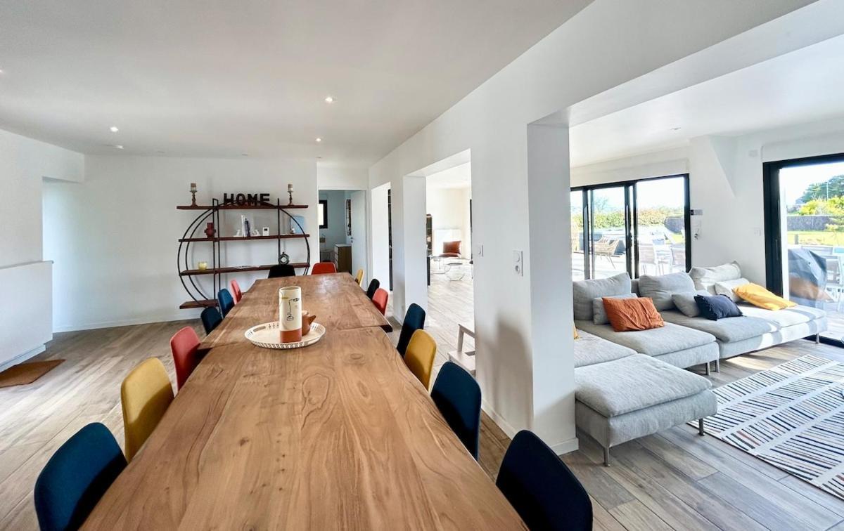 Superbe Villa Tout Confort Avec Piscine Chauffee Er Couverte Et Spa A 2 Pas De La Plage Fouesnant Exterior foto